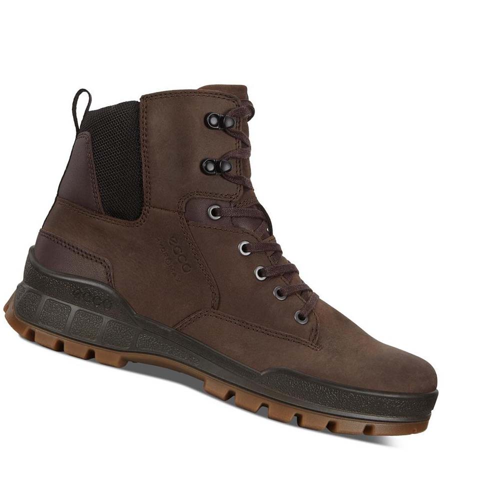 Men\'s Ecco Track 25 Mid Hm Pl Hiking & Trail Coffee | USA 574AHK